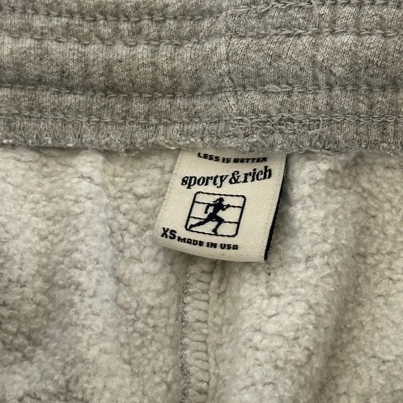 RARE Sporty & Rich Matching Grey Sweat Set XS - Picture 7 of 7